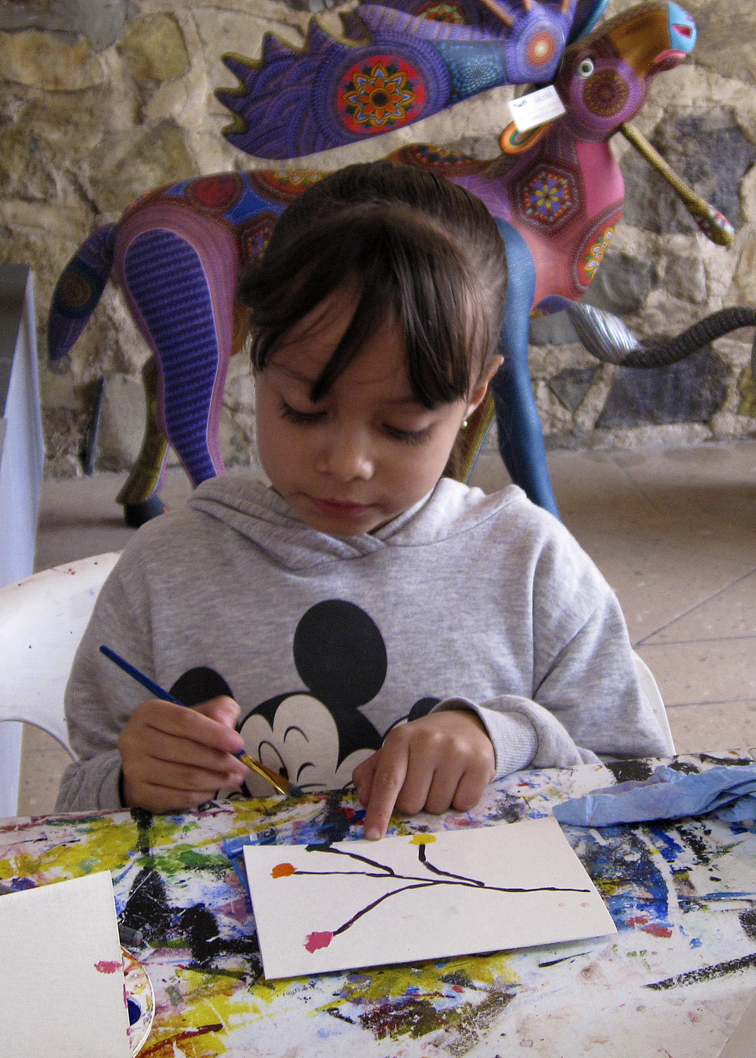 Young artist at work